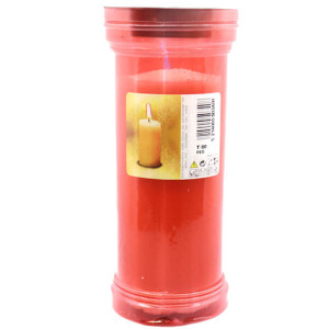 Κερί αφιέρωσης μνημόσυνου κόκκινο T80  - 1