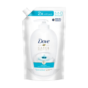 Dove κρεμοσάπουνο αντιβακτηριακό care & protect σακούλα 500ml