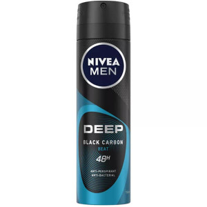 Nivea deo spray men deep black carbon beat 150ml Nivea - 1