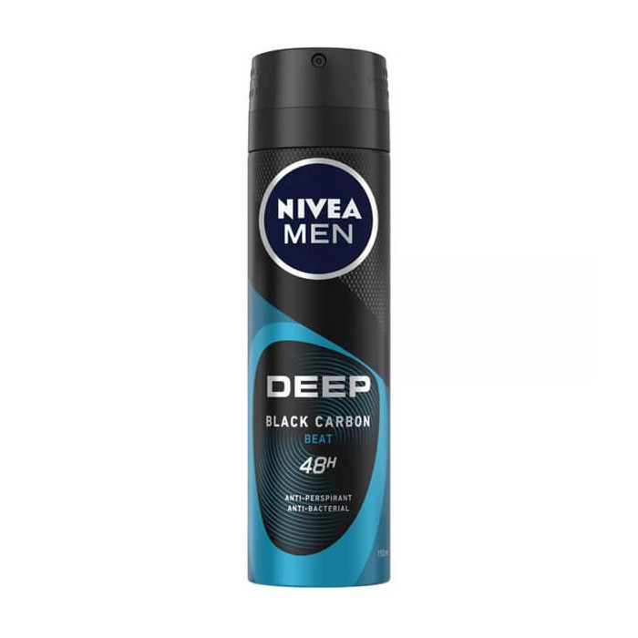 Nivea deo spray men deep black carbon beat 150ml