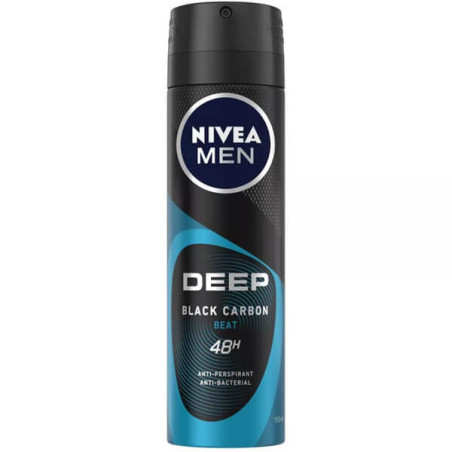 Nivea deo spray men deep black carbon beat 150ml