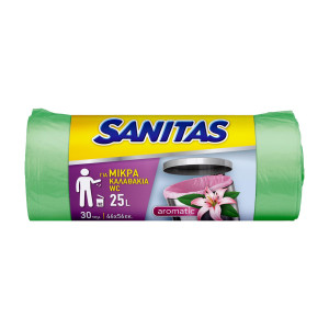 Sanitas σακούλες απορριμμάτων αρωματικές 46x56cm 25lt 30τεμ Sanitas - 1