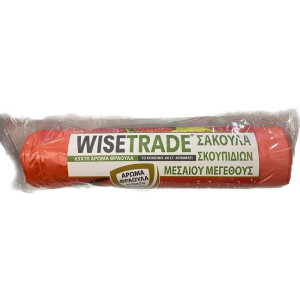 Wisetrade σακούλες απορριμμάτων με άρωμα φράουλα 65x70cm 60lt 10τεμ  - 1