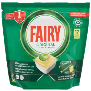 Fairy ταμπλέτες πλυντηρίου πιάτων με λεμόνι 17τεμ Fairy - 1