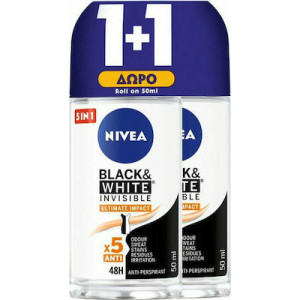 Nivea roll-on women black & white ultimate impact 2x50ml Nivea - 1