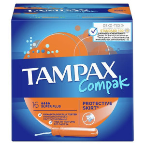 Tampax compak ταμπόν super plus 16τεμ  - 1