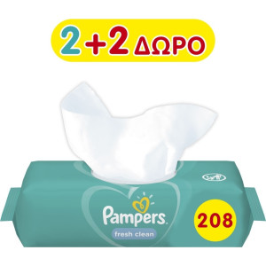 Pampers μωρομάντηλα fresh clean 4x52τεμ Pampers - 1