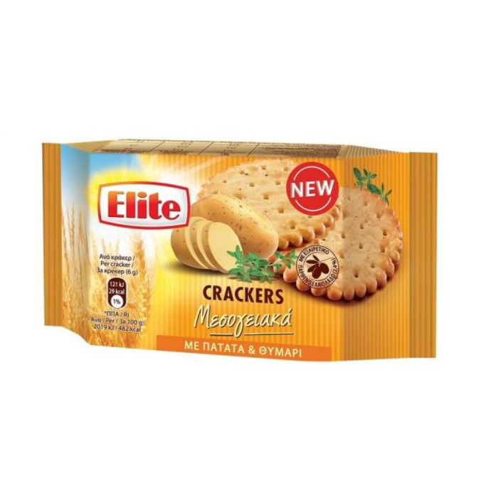 Elite crackers με πατάτα & θυμάρι 105gr