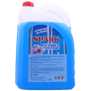 Spark υγρό καθαριστικό spray τζαμιών μπλε 4lt Spark - 1