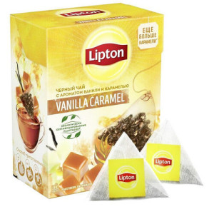 LIPTON ΤΣΑΙ ΠΥΡΑΜΙΔΑ (20x1,7gr.) - (CARAMEL/VANILLA)