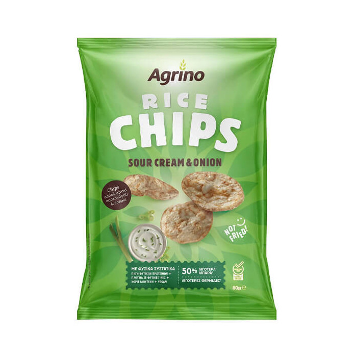 AGRINO ΤΣΙΠΣ 60gr. - (SOUR CREAM & ONION)  - 1