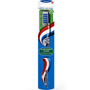 Aquafresh οδοντόβουρτσα sin between clean flex zone μέτρια σε διάφορα χρώματα 1τεμ