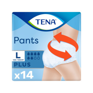 Tena pants plus πάνα βρακάκι ακράτειας large 14τεμ  - 1