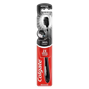 Colgate οδοντόβουρτσα 360o charcoal μέτρια 1τεμ