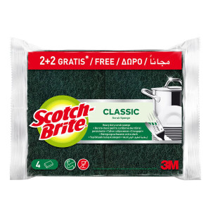 SCOTCH BRITE ΣΦΟΥΓΓΑΡΑΚΙ ΠΡΑΣΙΝΟ - (2+2 ΔΩΡΟ)