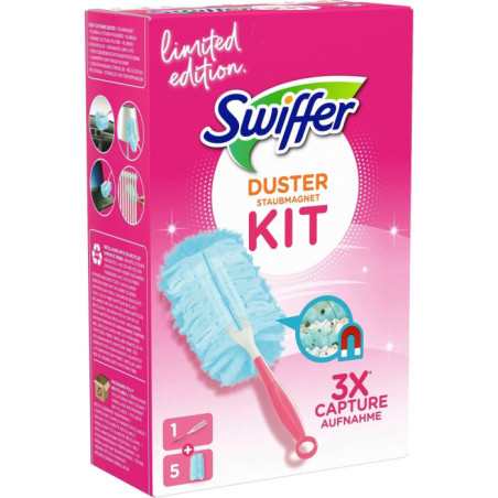 Swiffer duster kit pink limited edition μαγικό φτερό με 3 ανταλλακτικά