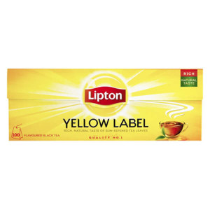 LIPTON ΤΣΑΙ ΚΙΤΡΙΝΟ (100τεμ.) - (YELLOW LABEL)