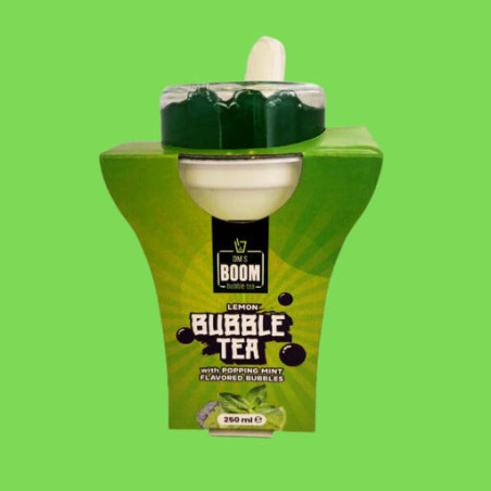 BUBBLE TEA 250ML ΛΕΜΟΝΙ ΜΕ ΦΟΥΣΚΕΣ ΜΕΝΤΑ  - 1