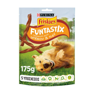 Friskies funtastix σνάκ σκύλων με μπέικον και τυρί 175gr Friskies - 1