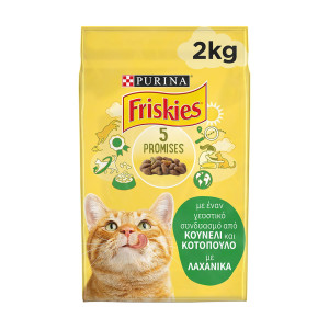 FRISKIES γατοτροφή κουνέλι, κοτόπουλο & λαχανικά 2kg