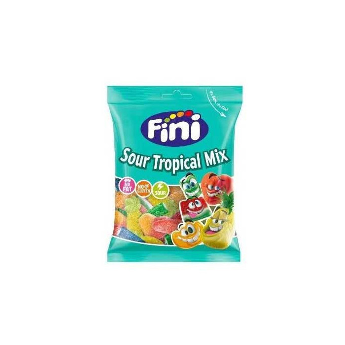 FINI ΖΑΧΑΡΩΤΑ SOUR TROPICAL MIX 90GR ΕΛ  - 1