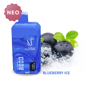 VAK ΗΛΕΚΤΡΟΝΙΚΟ ΤΣΙΓΑΡΟ (8000 PUFFS) BLUEBERRY ICE 15ML Nicotine FREE