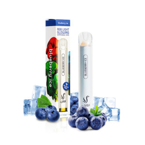 VAK ΗΛΕΚΤΡΟΝΙΚΟ ΤΣΙΓΑΡΟ BLUEBERRY ICE 2ML (600 PUFFS) 20mg Nicotine