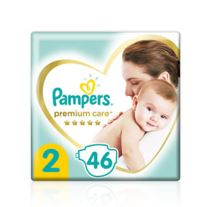 PAMPERS PREMIUM CARE Νο 2 - (46τεμ.) (4-8kg)  - 1