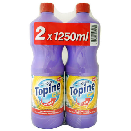 Topine ultra παχύρρευστη χλωρίνη λεβάντα 2x1,25lt