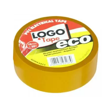 Logo tape eco μονωτική ταινία κίτρινη 19mm x 18,3m