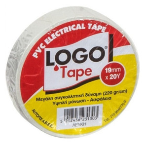 Logo tape eco μονωτική ταινία λευκή 19mm x 18,3m Logo - 1