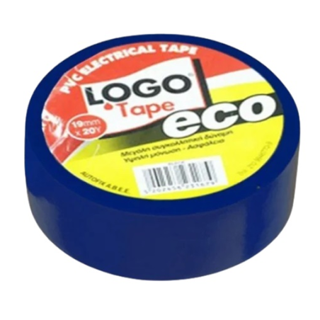 Logo tape eco μονωτική ταινία μπλε 19mm x 18,3m