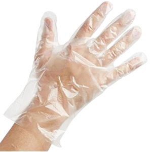 Διάφανα γάντια μιας χρήσης πολυαιθυλένιου large 100τεμ Handy - 1