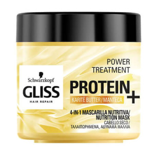 Gliss μάσκα μαλλιών protein+ 4σε1 karite butter 400ml