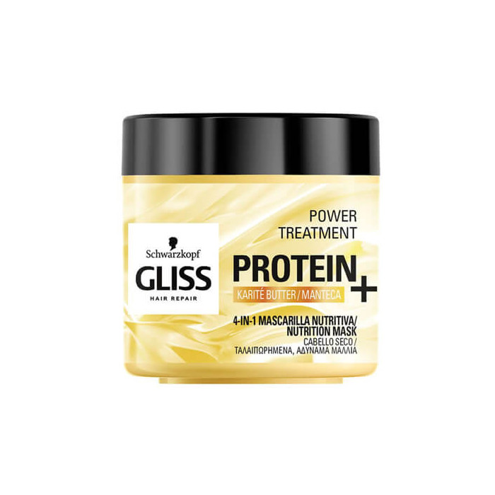 Gliss μάσκα μαλλιών protein+ 4σε1 karite butter 400ml