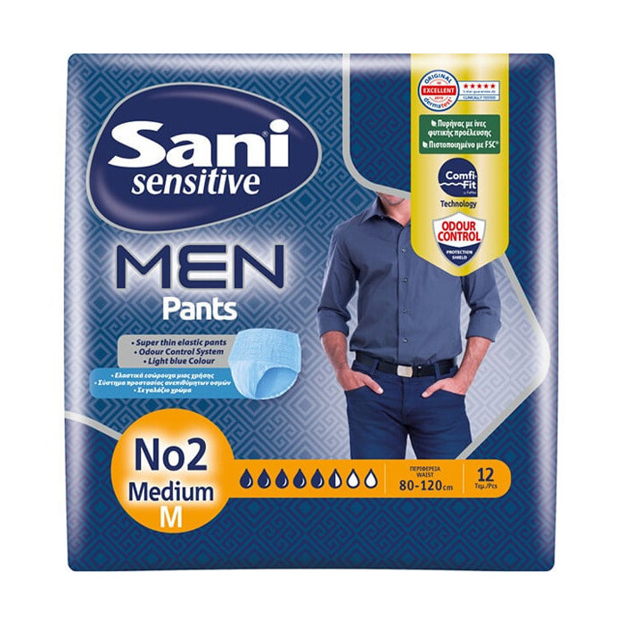 Sani men βρακάκι ακράτειας No2 (M) 12τεμ