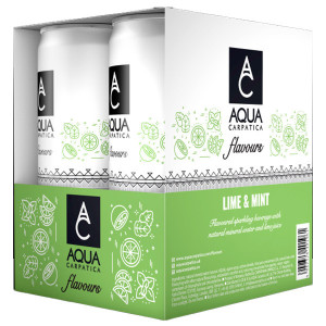 Aqua carpatica ανθρακούχο νερό με lime & μέντα 4x330ml