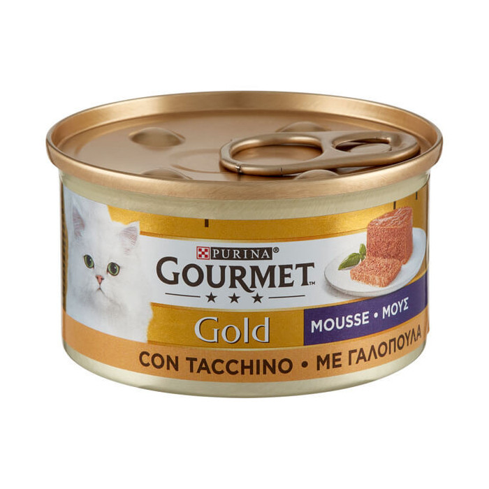 Gourmet gold γατοτροφή γαλοπούλα σε σάλτσα 85gr