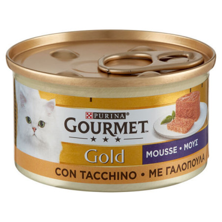 Gourmet gold γατοτροφή γαλοπούλα σε σάλτσα 85gr