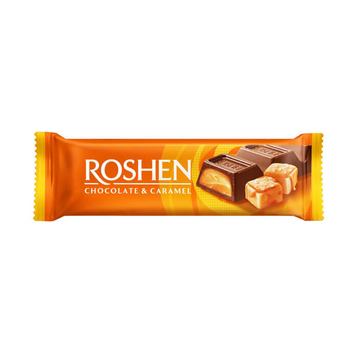 ROSHEN ΜΠΑΡΑ ΣΟΚΟΛΑΤΑΣ 30gr. - (ΣΟΚΟΛΑΤΑ ΓΑΛΑΚΤΟΣ ΜΕ ΚΑΡΑΜΕΛΑ)