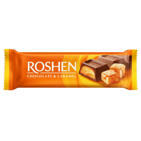 ROSHEN ΜΠΑΡΑ ΣΟΚΟΛΑΤΑΣ 30gr. - (ΣΟΚΟΛΑΤΑ ΓΑΛΑΚΤΟΣ ΜΕ ΚΑΡΑΜΕΛΑ)