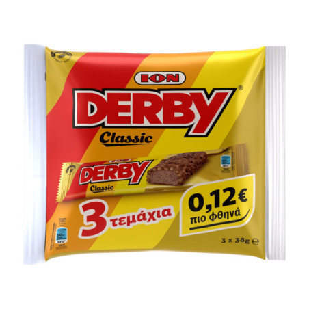 Derby σοκολάτα γάλακτος 3x38gr