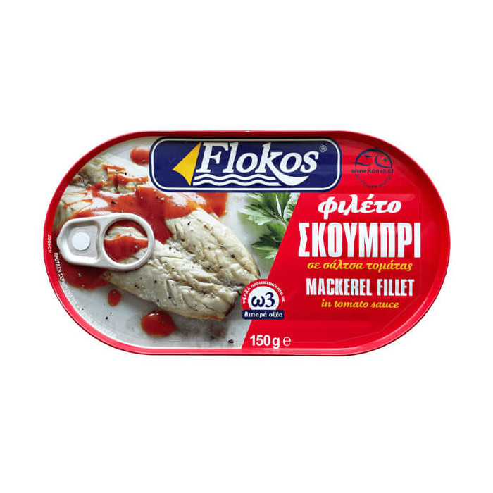 Flokos σκουμπρί σε σάλτσα ντομάτας 150gr