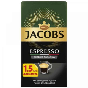 Jacobs καφές espresso premium 225gr (-1,50€)