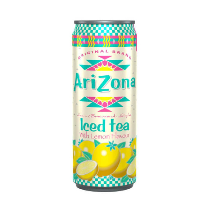 ARIZONA ΜΑΥΡΟ ΤΣΑΙ 330ml - (ΛΕΜΟΝΙ) (SLIM CAN)