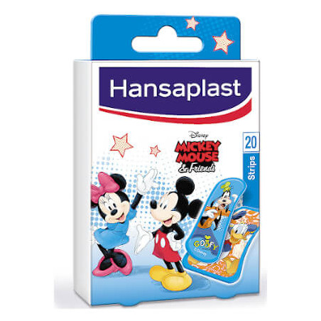 Hansaplast αυτοκόλλητα επιθέματα junior mickey & friends 20τεμ