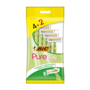 Bic ξυραφάκια pure 3 lady aloe 6τεμ