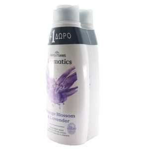 Παπουτσάνης aromatics αφρόλουτρο free με άνθη πορτοκαλίας & λεβάντα 2x600ml