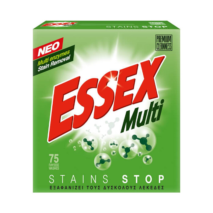 Essex Multi σκόνη πλυντηρίου ρούχων 75μεζ 3,75kg