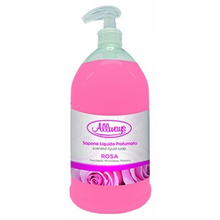 Allways κρεμοσάπουνο με αντλία rosa 1lt